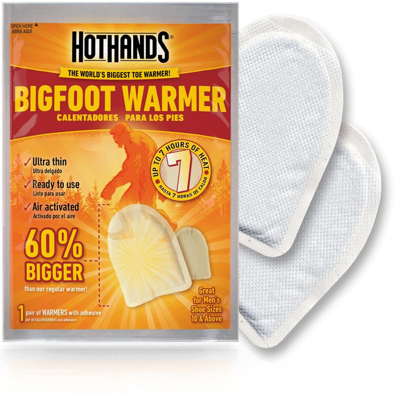 HotHands BigFoot Warmers - Long Lasting Safe Natural Odorless Air Activated Warmers - Up to 7 Hours of Heat - 5 Pair Pack