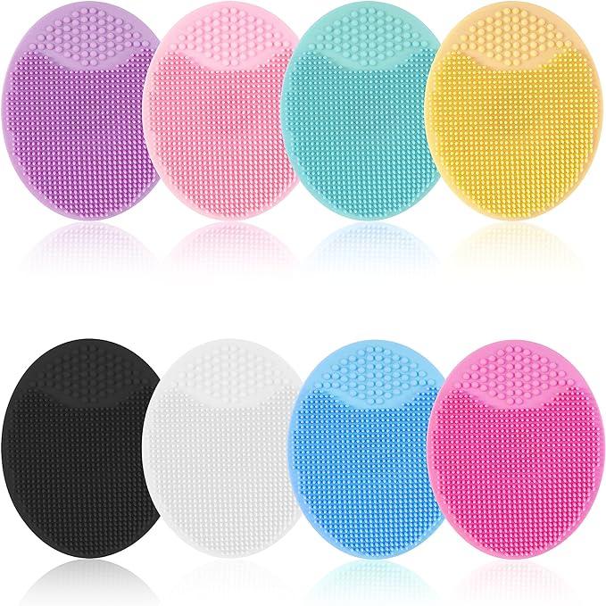 Face Scrubber, 8 PCS Silicone Face Scrubber Exfoliator for Women, Face Cleansing Brush Blackhead Acne Pore Pad for Deep Cleaning Skin Care