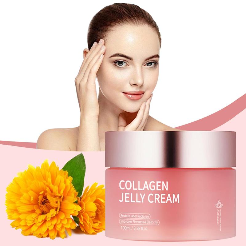 Collagen Jelly Cream for Face Care, Moisturizing & Nourishing Facial Skin Care Cream, Hydrating Skin Care Product for Women & Men, Christmas Gift