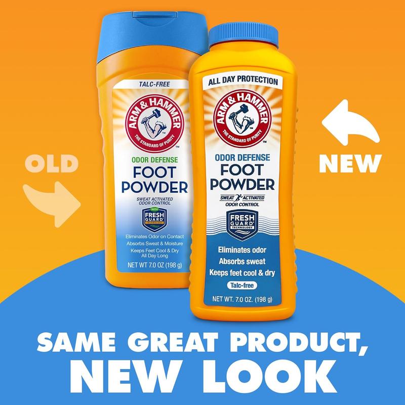 Arm & Hammer Foot Powder for Shoes & Feet, Talc-Free Odor & Moisture Control for Men & Women, 7 oz (1 Pack)