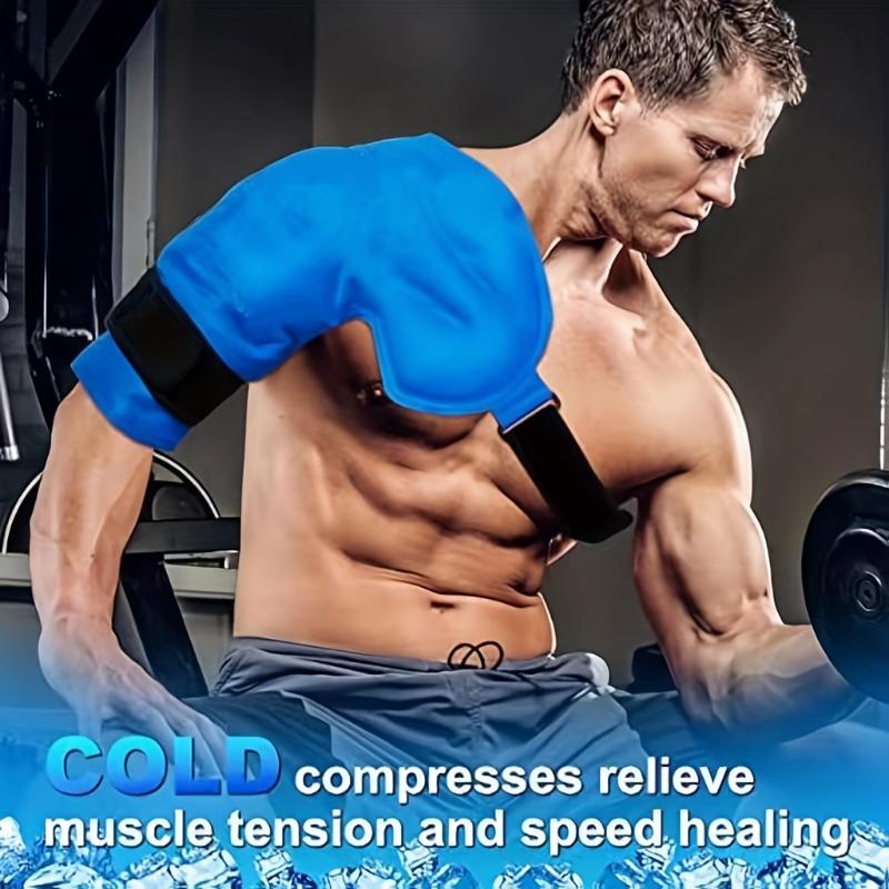 Shoulder Ice Pack Rotator Cuff Cold Therapy, Reusable Adjustable Shoulder Ice Pack Wrap, Shoulder Brace Gel Cold Pack For Tendonitis, Injuries, Recovery After Shoulder Surgery