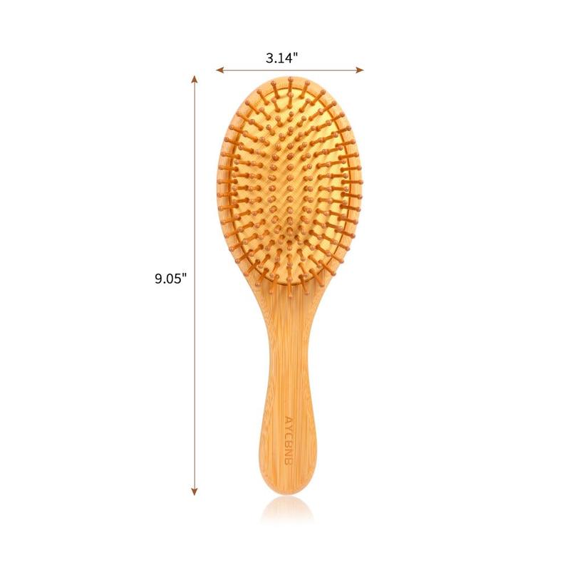 Hair Brush for Hair Growth, Detangler Hairbrush with   Bristles, Wooden Paddle Brush for Scalp Massage, All Hair Types, for Women, Men, and