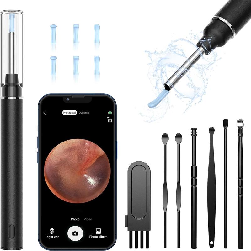 Ear Wax Removal, Ear Cleaner with 1920P HD Camera and Light with 8 Pcs, Earwax Remover for iPhone, iPad, Android Phones