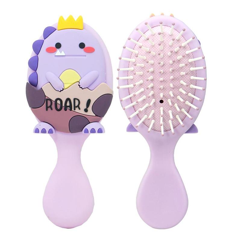 Cartoon Dinosaur Hair Comb, 1 Count Cute Detangling Brush, Heatless Haircare & Styling Tools for Kids, Christmas Gift