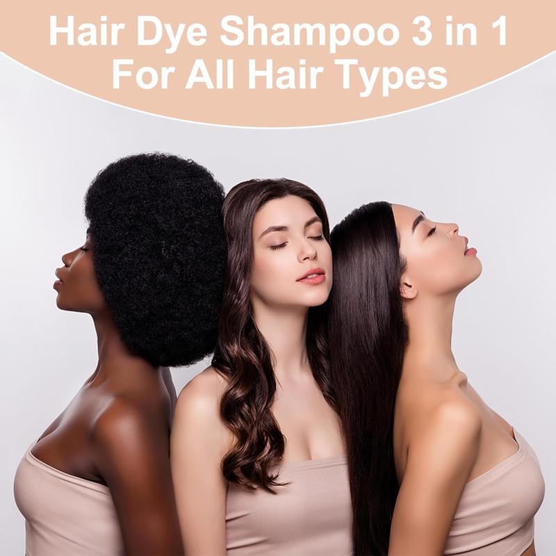 Dark Brown Hair Color Shampoo, Natural Herbal Ingredients Upgrade Hair Color Shampoo, Quick Color, all Hair Types, Semi-Permanent Hair Dye, Conditioner,99.99% White Hair Coverage(500ml) hair dye shampoo Haircare Cleanser