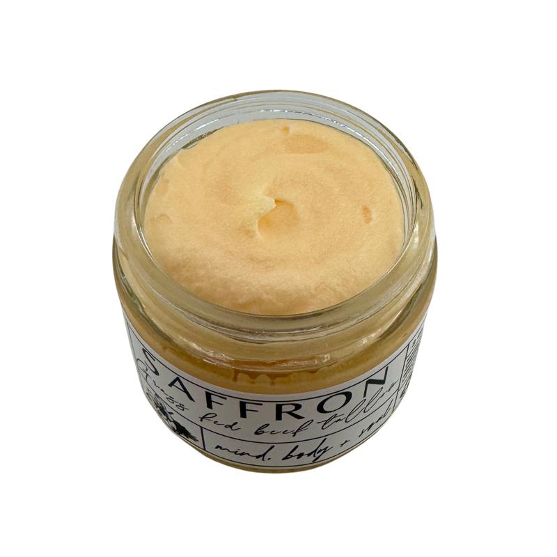 Saffron Infused Tallow Cream, Made with Organic Ingredients, Hand crafted in USA