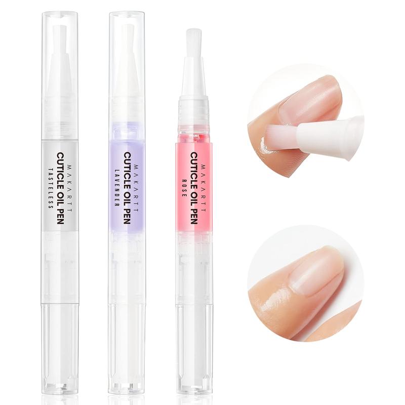 [FREE MOISTURE] Makartt 3Pcs Cuticle Organic Nail Growth Oil Pen Set for Moisturizing and Strengthening,Nail Cuticle Revitalizer Oil 5ML Nail Repair Oil Cuticle Softener Nail Moisturizer Cuticle Care Kit for Acrylic Nail Oil For Manicure w Vitamin E