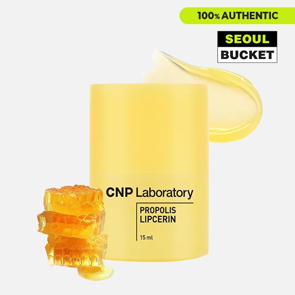 [CNP] Honey Lip Butter (0.5 fl.oz   15ml) - Propolis Lipcerin, Hydrating Overnight Manuka Lip Balm & Mask, 12hrs Long-lasting Moisture, Gentle Exfoliation, Hygienic Twist Dispenser, Korean Skin Care