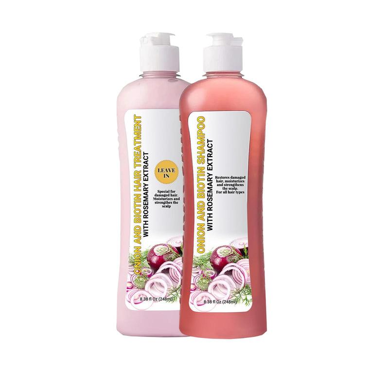 Yilest Onion and Rosemary Biotin Shampoo Care Set - Restoring Hair Vitality by Moisturizing and Regulating Clean Hair Care