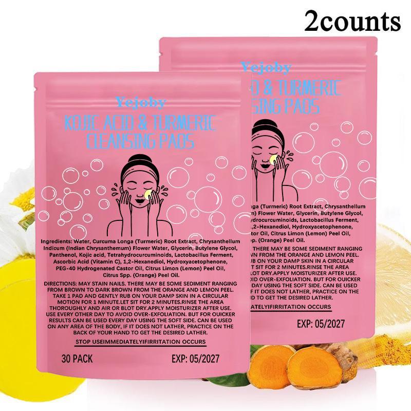 [Only $11.99!!!] Turmeric Cleansing Exfoliating Pads Facial Cleansing Skincare Comfort Turmeric & Ginger Cleansing Pads, 30pcs Bags Exfoliating Skin Care Pad, Deep Cleansing Facial Skin Care Product for Women & Men