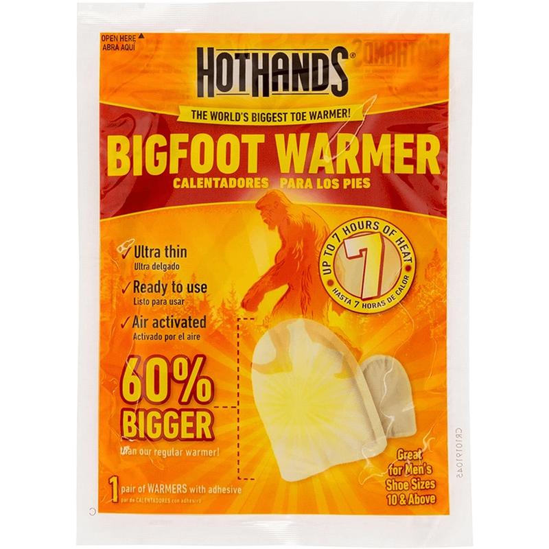 HotHands BigFoot Warmers - Long Lasting Safe Natural Odorless Air Activated Warmers - Up to 7 Hours of Heat - 5 Pair Pack