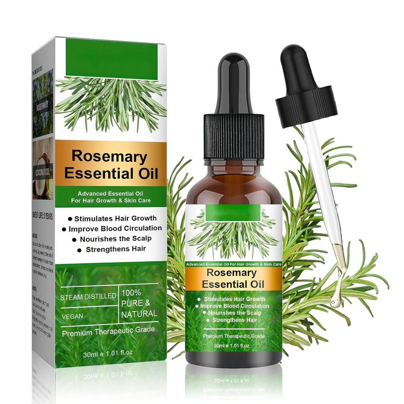 Rosemary Oil for Hair Growth - 100% Pure Natural Organic Rosemary Essential Oil for Eyebrows and Eyelashes, Nourishes the Scalp, Stimulates Hair Growth for All Hair Types