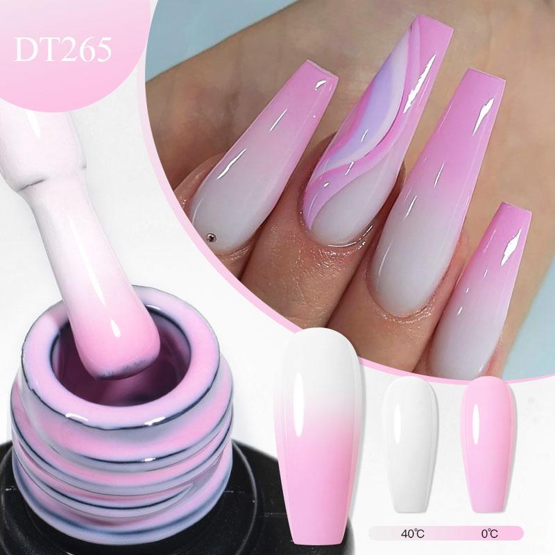 10-color Temperature Color Changing Uv Gel Nail Polish Set, 1 Set Long Lasting Shimmering Nail Art Diy for Women & Girls, Nail Art & Nail Polishes, Cosmetic Products, Nail Care Tools, Manicure Supplies