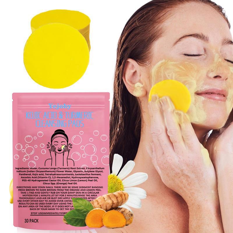 [Only $11.99!!!] Turmeric Cleansing Exfoliating Pads Facial Cleansing Skincare Comfort Turmeric & Ginger Cleansing Pads, 30pcs Bags Exfoliating Skin Care Pad, Deep Cleansing Facial Skin Care Product for Women & Men