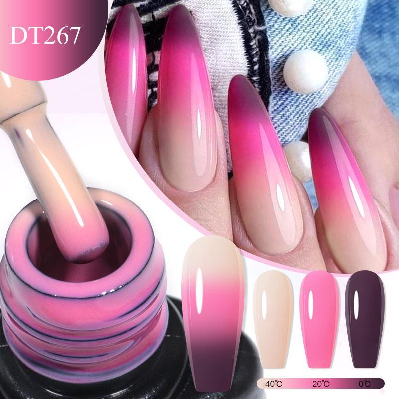 10-color Temperature Color Changing Uv Gel Nail Polish Set, 1 Set Long Lasting Shimmering Nail Art Diy for Women & Girls, Nail Art & Nail Polishes, Cosmetic Products, Nail Care Tools, Manicure Supplies