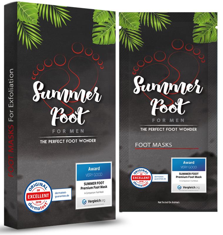 Summer Foot Peeling Mask for Men - Cucumber & Urea Extracts - Dermatologically Tested Callus Remover