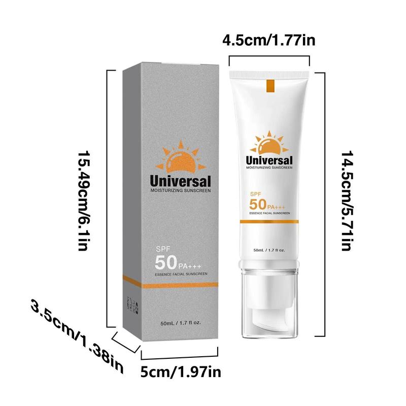 Universal Tinted Moisturizer Sun Care Cream, 2 Boxes Refreshing Sun Block Cream, Non-sticky Sun Light Protection Cream, Sun Care Product for Face