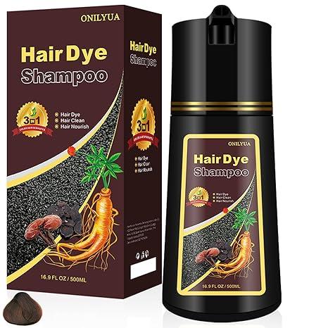 Hair Dye Shampoo Haircare for Men & Women Hair Colors Long Lasting Color Shampoo Hair Dye.  creme of nature hairdye,Shampoo Para Canas, Long-Lasting Black Hair Shampoo