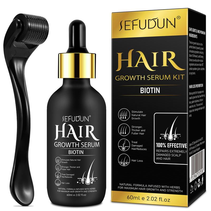 Sefudun 5% Minoxidil for Men and Women kit -Topical Serum for Scalp Hair Care or Longer Hair Care