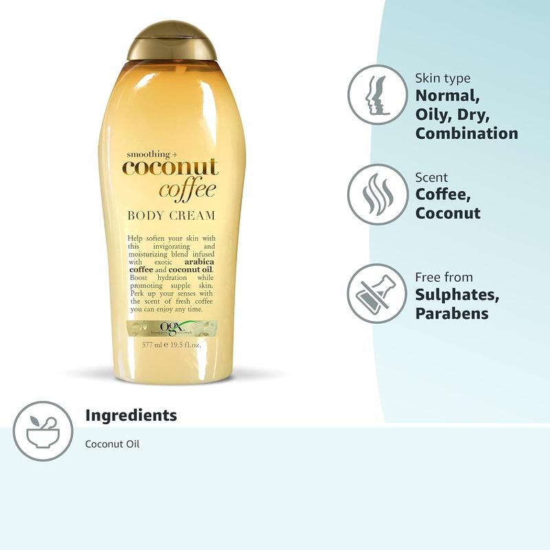 OGX Smoothing + Coconut Coffee Body Cream 19.5 oz