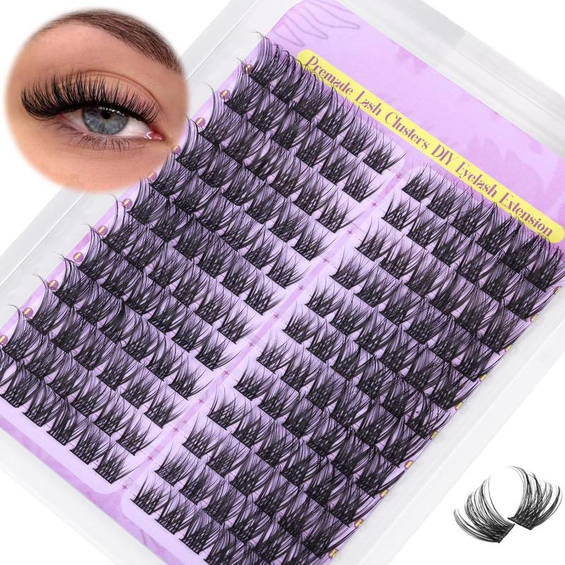 Individual False Eyelashes, 1 Box Natural Look Eyelash Extensions, Self Grafting Curl Eyelashes, Eye Makeup Enhancement False Eyelashes for Women & Girls