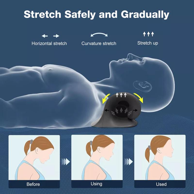 Neck Shoulder Relaxer Massage Rest Pillow for Cervical Spine Health Comfort Adjustable Body Care Daily