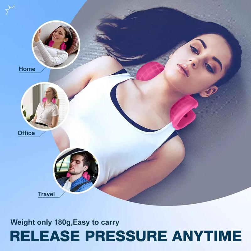 Neck Shoulder Relaxer Massage Rest Pillow for Cervical Spine Health Comfort Adjustable Body Care Daily