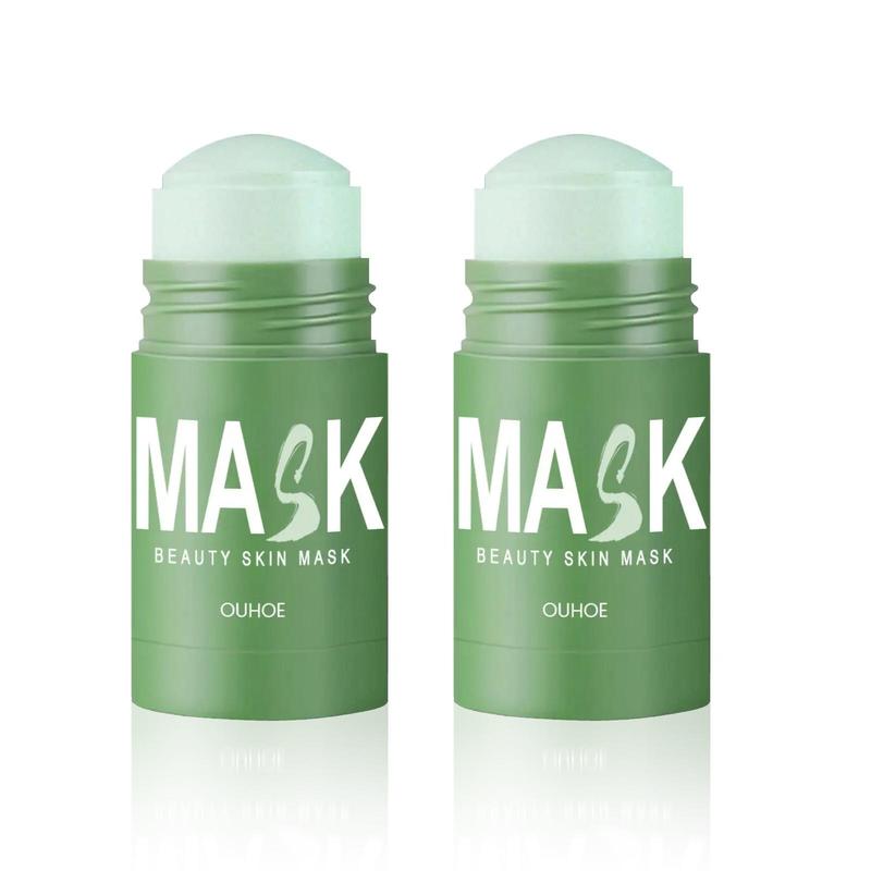 Gentle Green Tea Mask Stick, 2pcs Apply Mud Mask for Deep Facial Cleansing and Pore Tightening Mask Stick, Comfort Moisturize Skincare Products