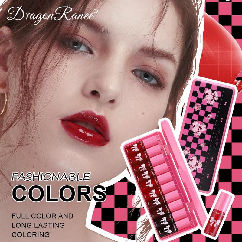 Long Lasting Skincare Lipstick Set, 10pcs set Waterproof Lip Gloss, Easy Coloring Lip Sticks, Moisturizing Lipstick for Girls & Women,  Lipgloss