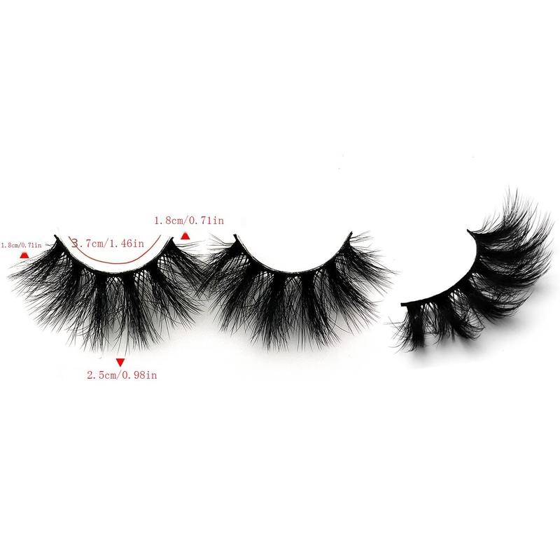 Fluffy Full False Lash Extensions, Trending Products, 5 Pairs Curl Soft 25mm Cosmetic False Eyelash Extension, Soft and Curl Fake Eyelashes for Women, Summer Gifts, Christmas Gift