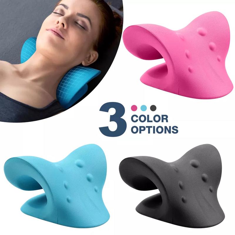 Neck Shoulder Relaxer Massage Rest Pillow for Cervical Spine Health Comfort Adjustable Body Care Daily