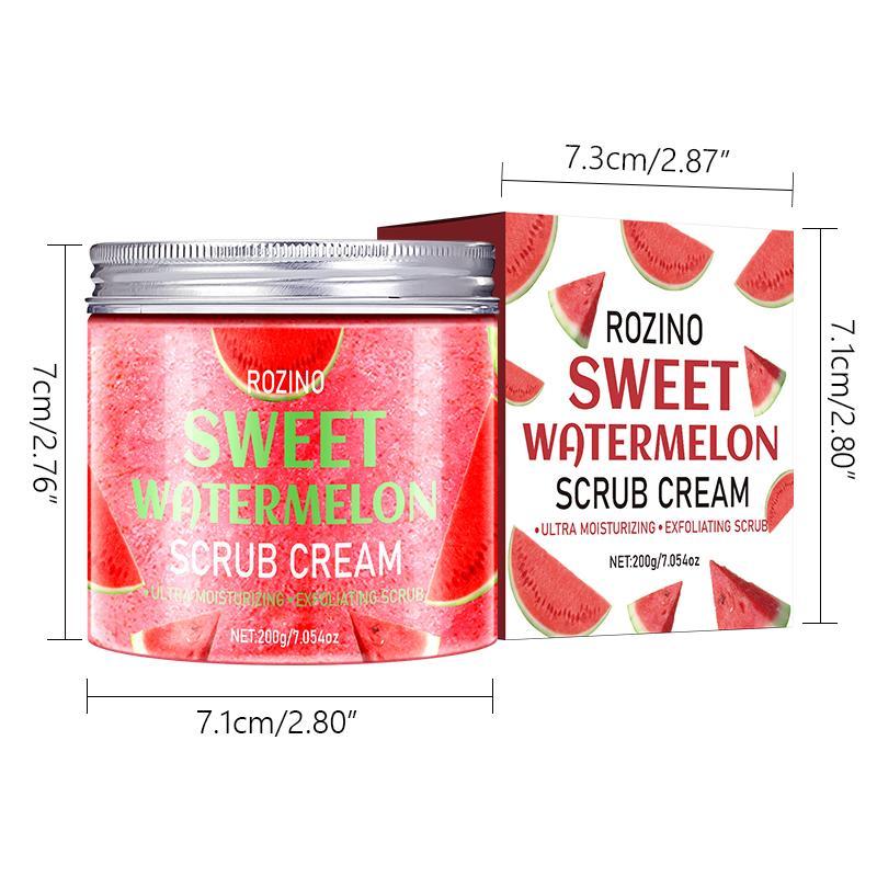 200g Watermelon Scrub Cream, Moisturizing & Exfoliating Body Scrub Cream, Hydrated Body Care Product for Women & Men