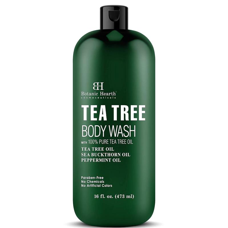 Tea Tree Body Wash Helps Nail Conditions Athletes Foot Ringworms Jock Itch & Body Odor Soothes Itching&Promotes Healthy Skin Naturally Scented 16fl oz