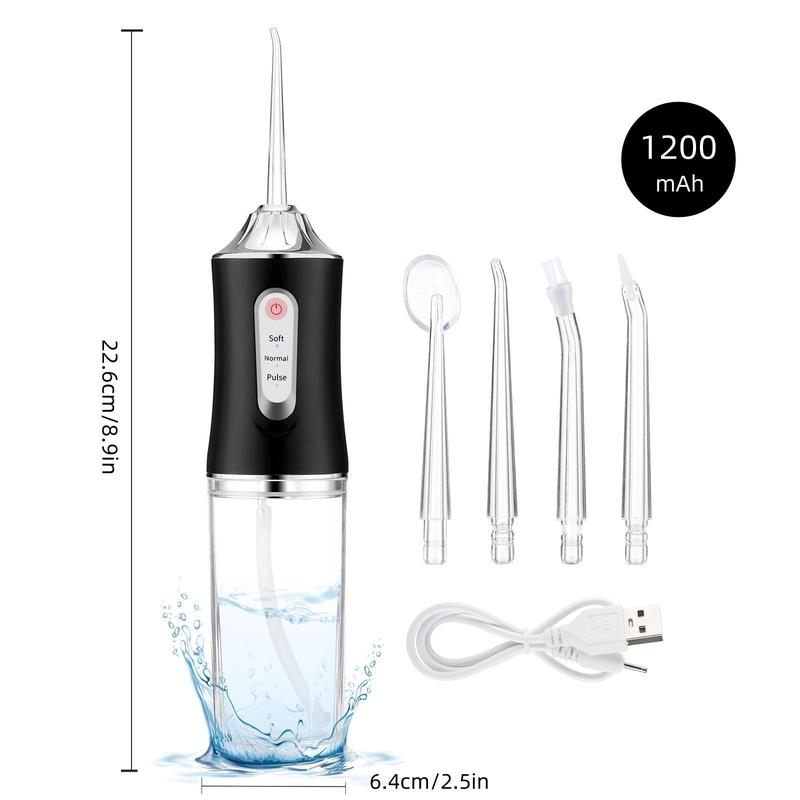 Electric Oral Irrigator, 1 Box 220ml Dental Cleaner, 3 Levels Of Intensity Adjustment 0.6mm Fine Water Column, Electric Oral Flosser