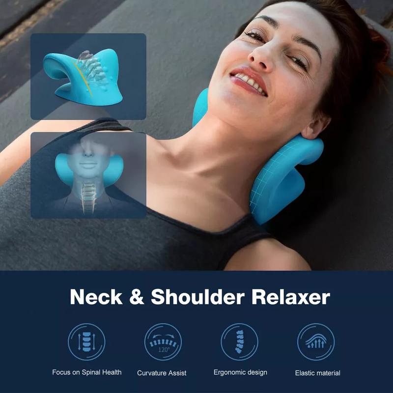 Neck Shoulder Relaxer Massage Rest Pillow for Cervical Spine Health Comfort Adjustable Body Care Daily