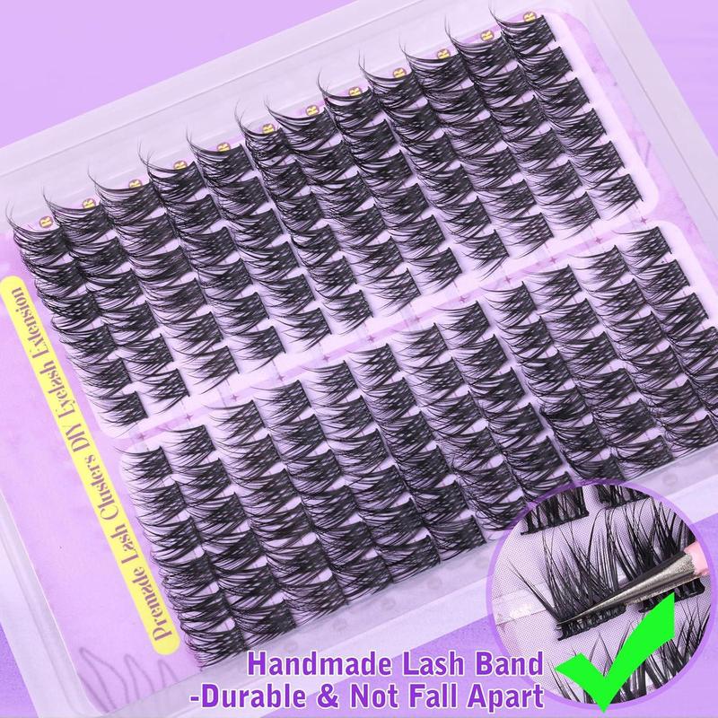 Individual False Eyelashes, 1 Box Natural Look Eyelash Extensions, Self Grafting Curl Eyelashes, Eye Makeup Enhancement False Eyelashes for Women & Girls