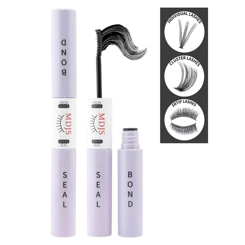 2 in 1 Eyelash Glue, Waterproof Long Lasting Bond and Seal, Double-ended Eyelash Extensions Glue, Professional Makeup Accessories for Women