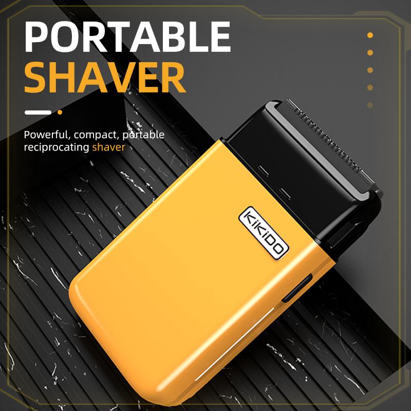 KIKIDO KK-701 electric waterproof beard shaver, ultra high speed shaving, USB charging, powerful, easy to clean, wireless, waterproof, comfortable grip, easy to carry, suitable for home use, hair salon or gift giving