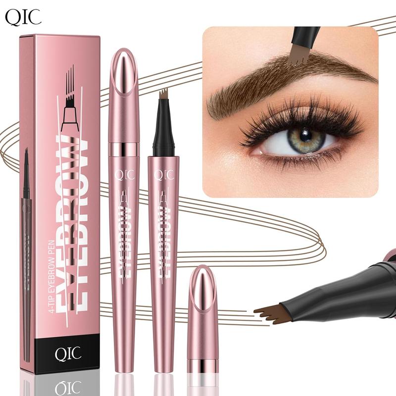 Eyebrow Pencil, Microblade Eyebrow Pen, 4-tip Microblading Eyebrow Pen, Waterproof Eye Brow Pencils for Women, Eye Makeup, Long-Lasting Micro 4-point Brow Pen (Dark Brown)