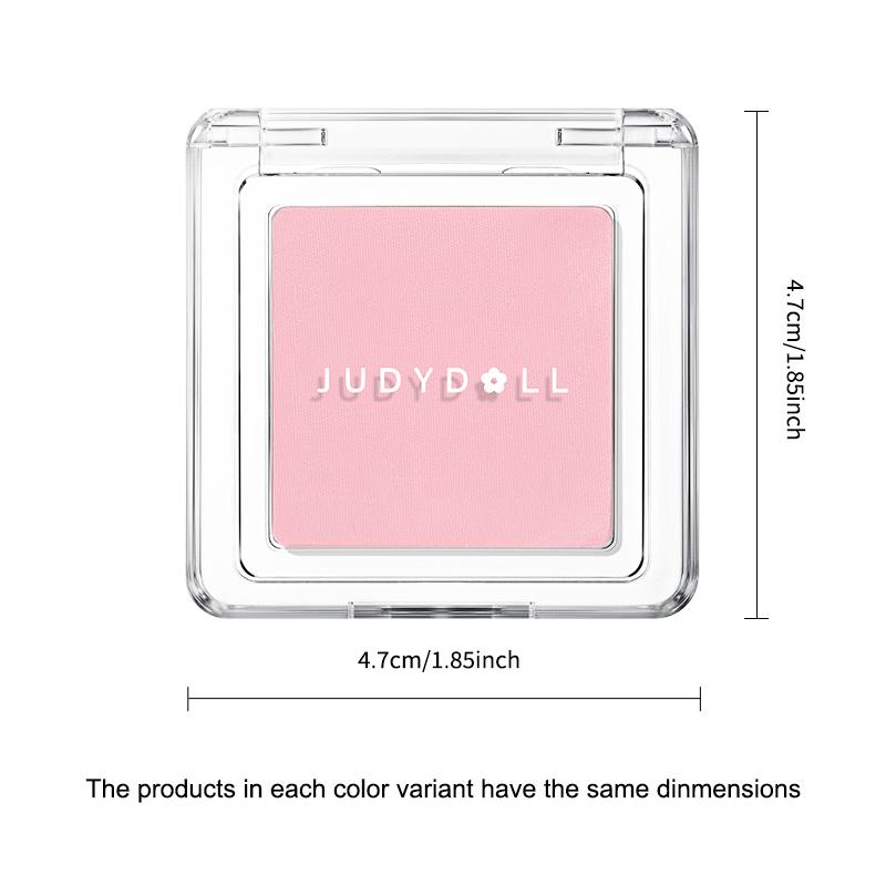 Judydoll Monochrome Blush Powder Palette - Sweet Natural Brightening Skin Tone, Highlight, Smooth, Soft Color Light Pink Blush For Girls, Cute and Lightweight, Convenient to Carry, Long-lasting All-Day Face Enhancing Makeup Color