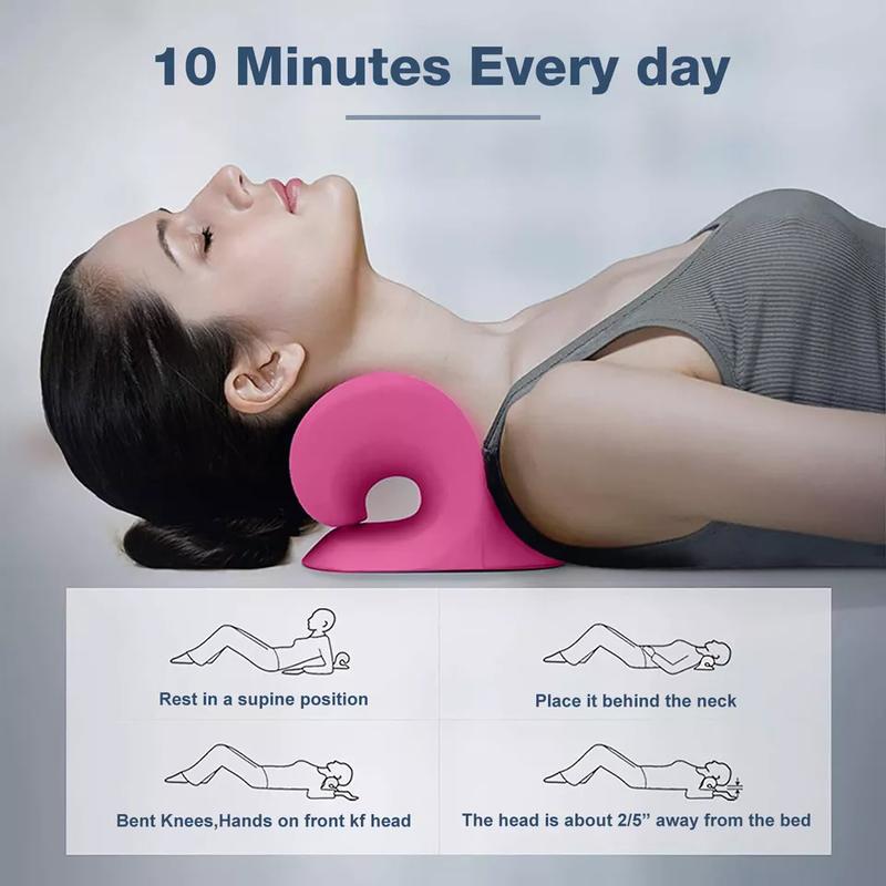 Neck Shoulder Relaxer Massage Rest Pillow for Cervical Spine Health Comfort Adjustable Body Care Daily