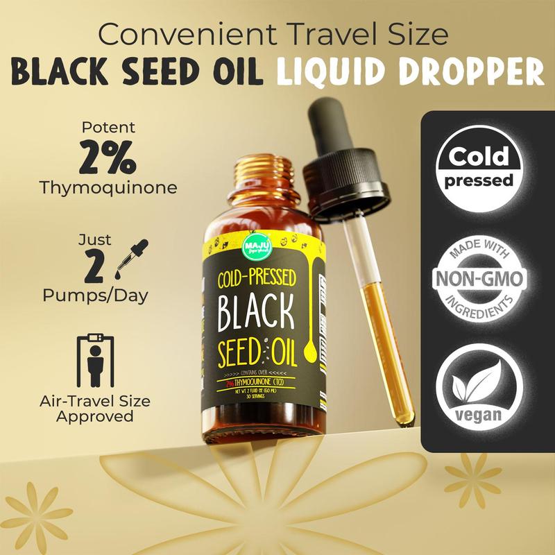 MAJU Black Seed Oil Liquid Dropper (2oz) Serums Skincare Skin Repair Comfort Daily Organic