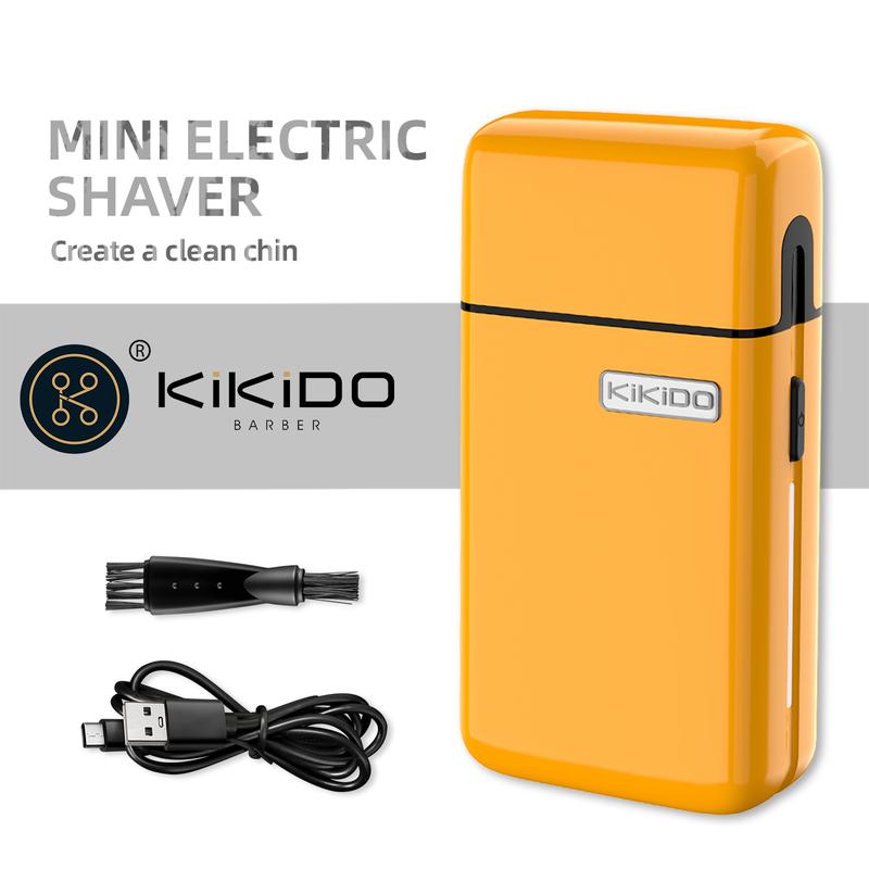 KIKIDO KK-701 electric waterproof beard shaver, ultra high speed shaving, USB charging, powerful, easy to clean, wireless, waterproof, comfortable grip, easy to carry, suitable for home use, hair salon or gift giving