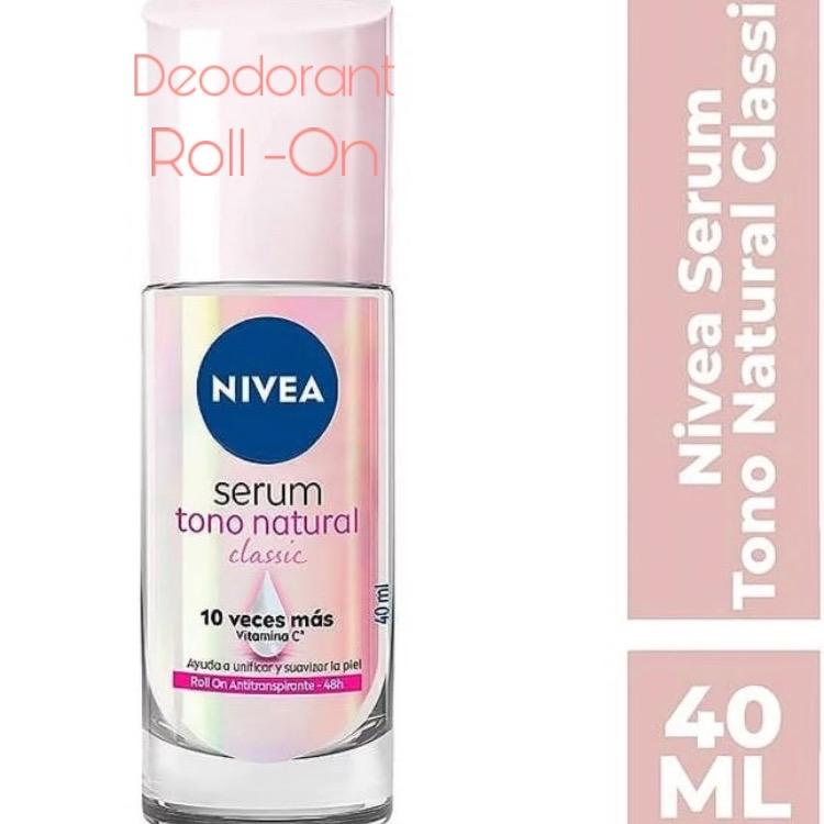 Deodorant Natural Tone Classic Vitamin C Roll On Deodorant Serum 40 ml - 10 times brighter nivea rollon