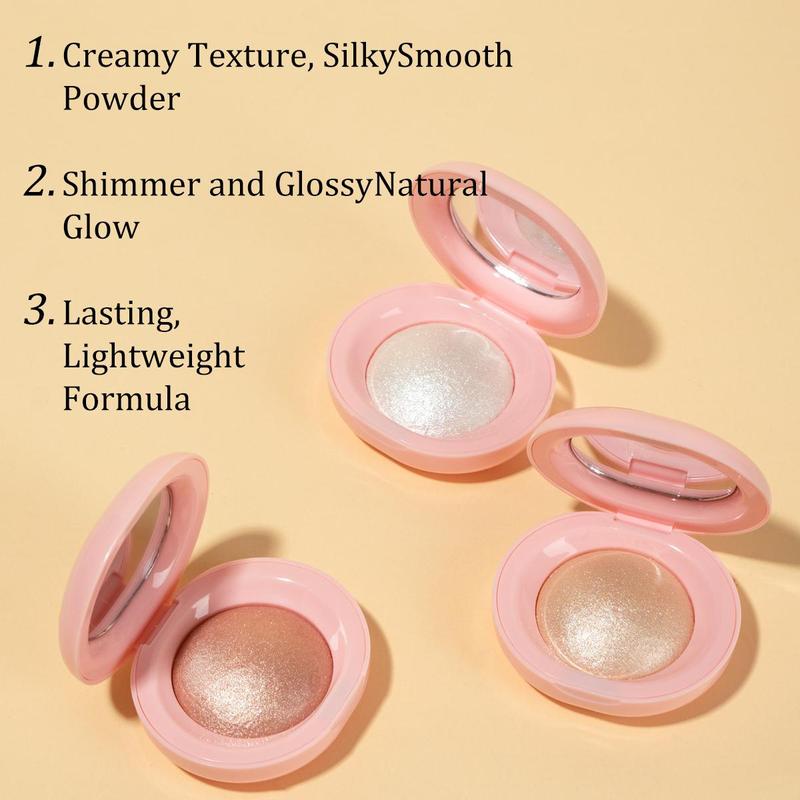 Baking Highlights, Natural Radiance Enhancers, Long-lasting Shimmer Shine, Small & Portable, Essential for Parties