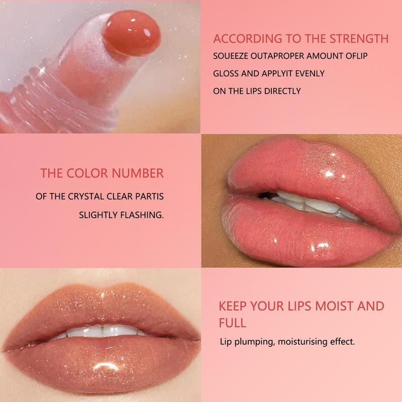 Long-lasting Moisturizing Lip Gloss, Glossy Lip Glaze Stick, Smudge-Proof Plumping Lip Tint For All Occasions Makeup, Girls And Women