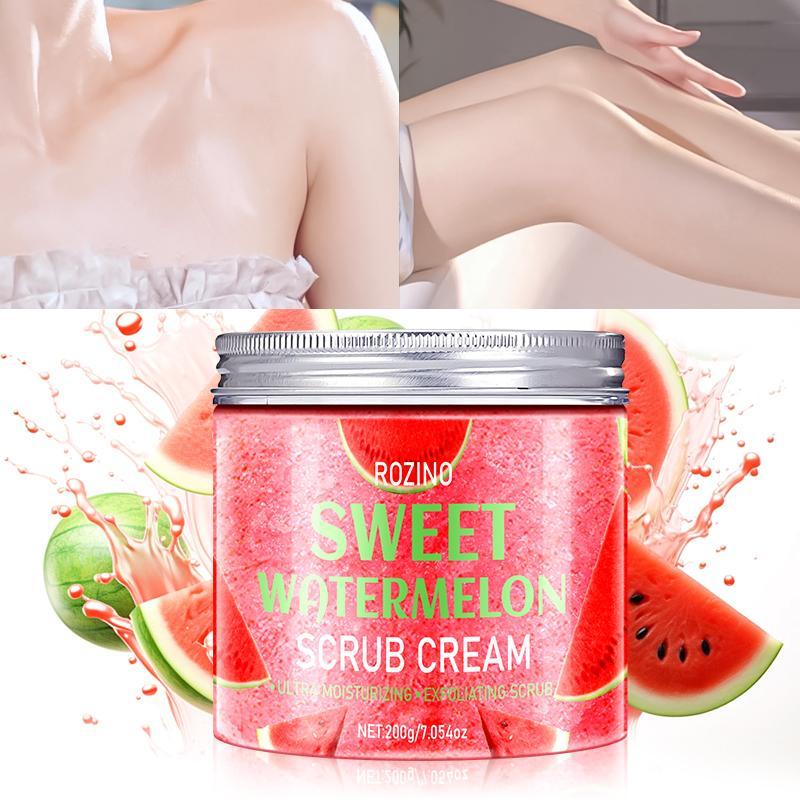 200g Watermelon Scrub Cream, Moisturizing & Exfoliating Body Scrub Cream, Hydrated Body Care Product for Women & Men