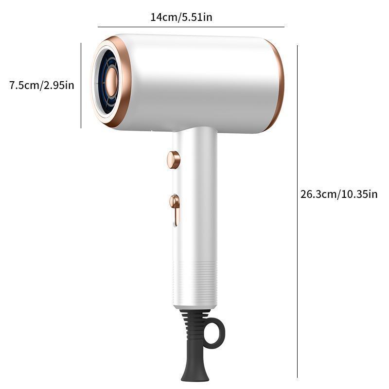 Powerful Ionic Haircare Hair Dryer Kit for Straight and Curly Hair, 1 Set Hair Dryer with Diffuser, 2 Speeds & 3 Heating with Cooling Buttons Hair Dryer