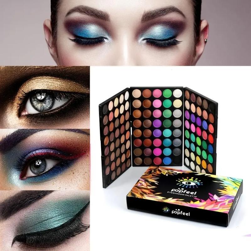 120 Colors Eyeshadow Palette, Matte and Glitter Eye Shadows Palette, Long Lasting Shimmering Eye Shadow Makeup Products, Colorful Eye Makeup Products for All Styles and Occasions, Christmas Gift