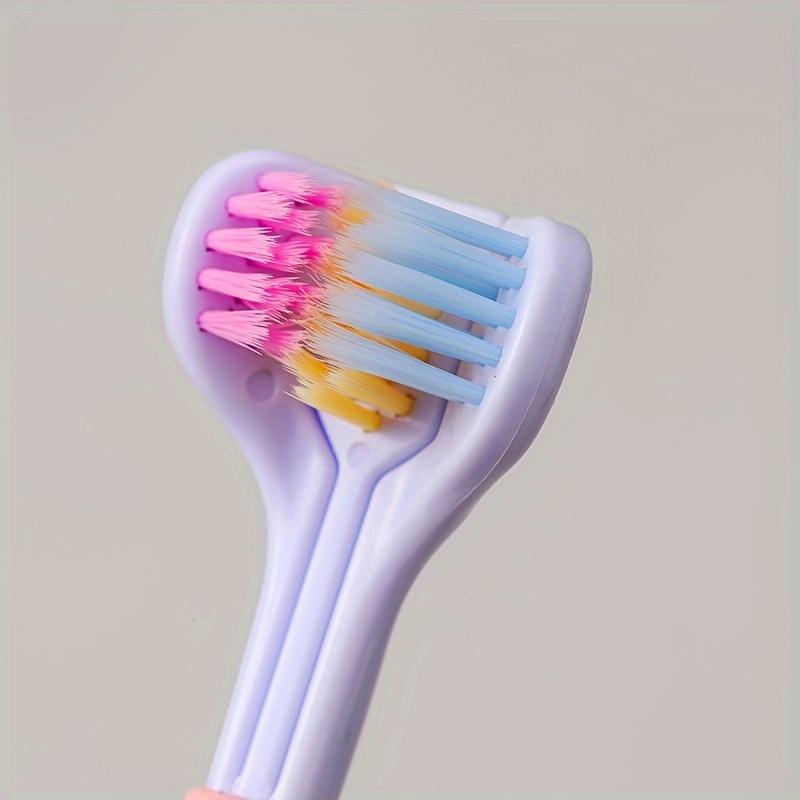 360-Degree Triple-Headed Soft & Hard Bristle Toothbrush for Adults - No Components Included, Made with Polypropylene Bristles, Suitable for Neutral Adults, Full-Headed Design, Adult Use